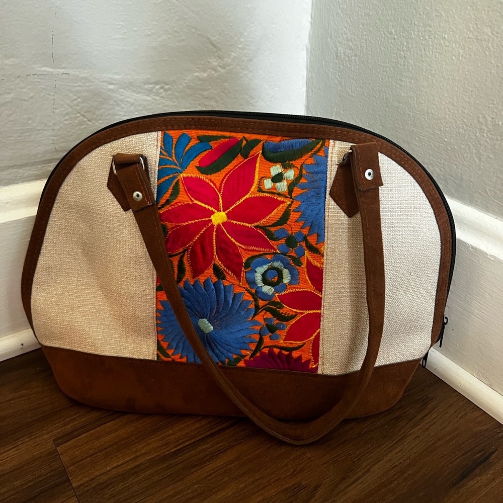 Handcrafted embroidered Floral Purse